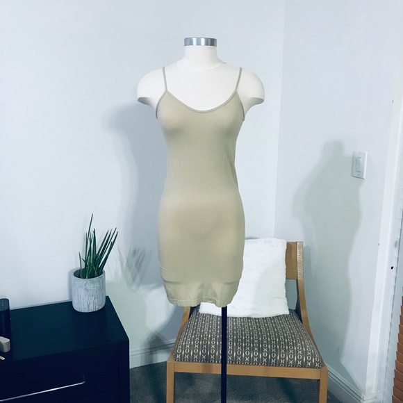 LINEN LIKE WHEAT COLOR UNIQUE DRESS - Picture 13 of 15